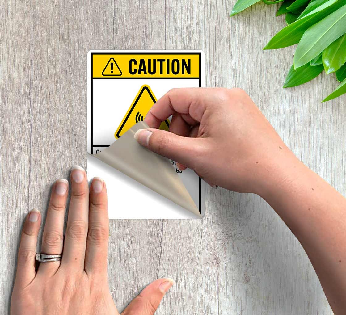 ANSI Caution RF Hazard Decal (Non Reflective)