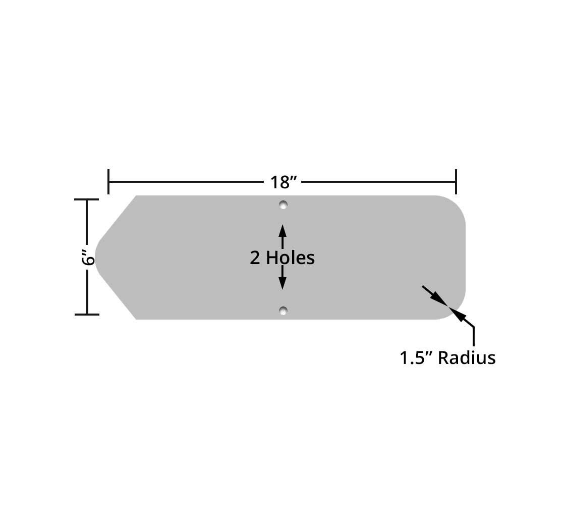 Exit Arrow Aluminum Sign (EGR Reflective)