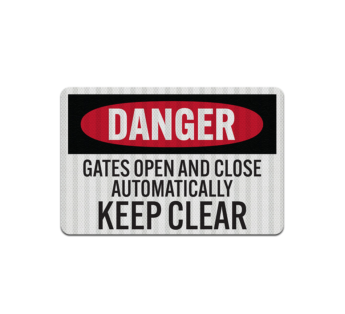 Shop for Gates Open and Close Automatically Aluminum Sign (EGR Reflective) Best of Signs
