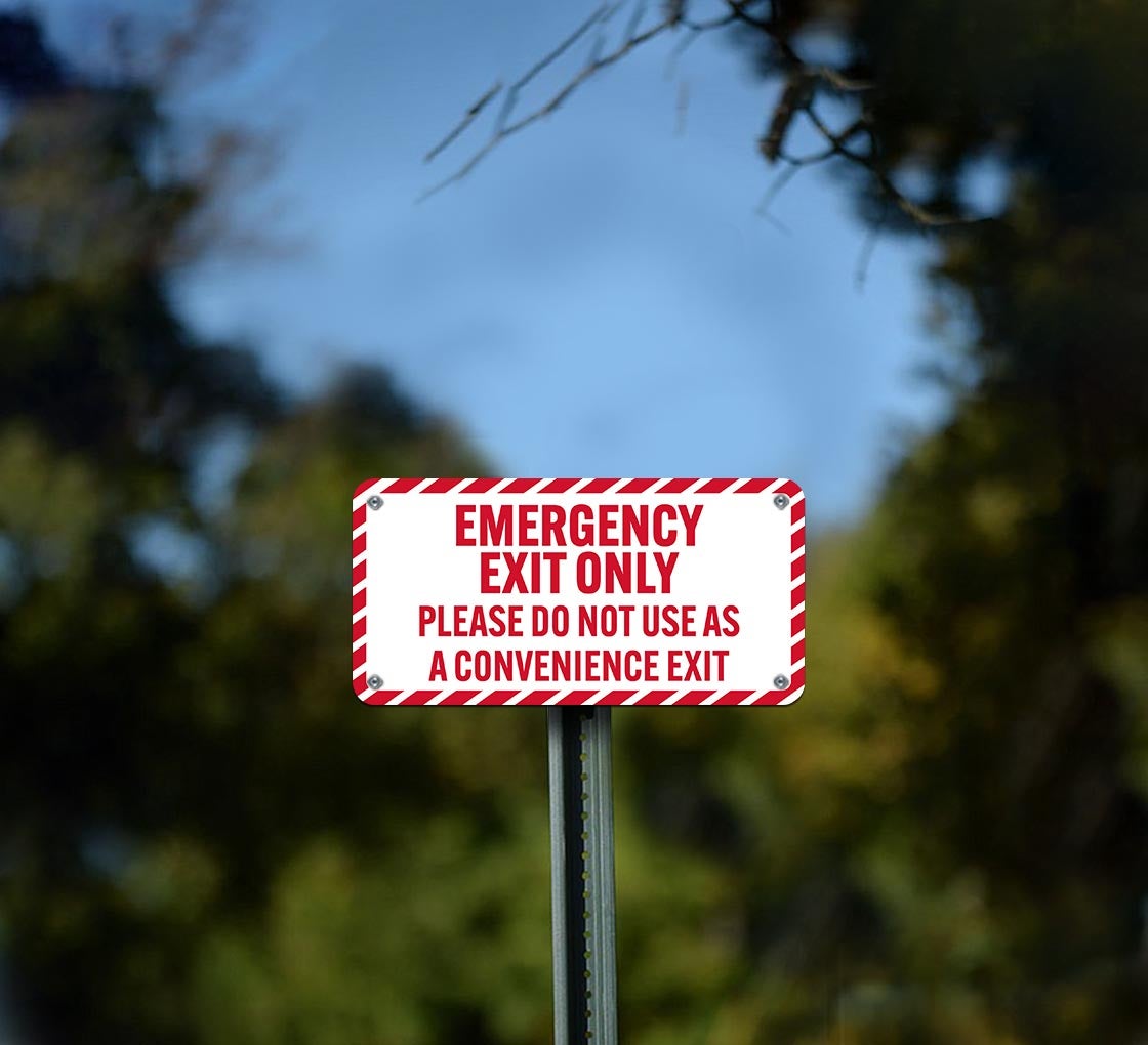 V Safety Vsafety Glow In The Dark This Door Is For Emergency Use Only