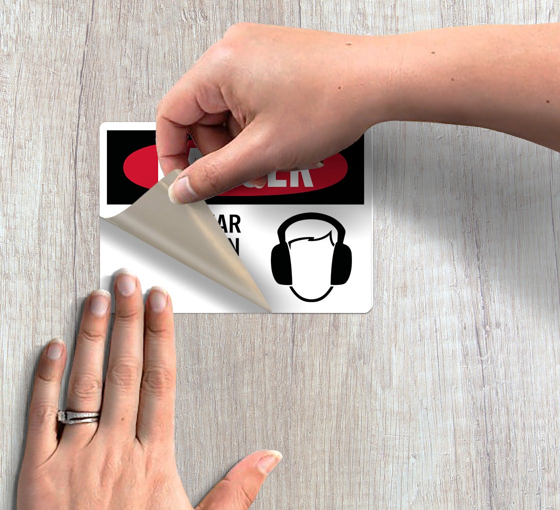 Eye & Ear Protection Decal (Non Reflective)