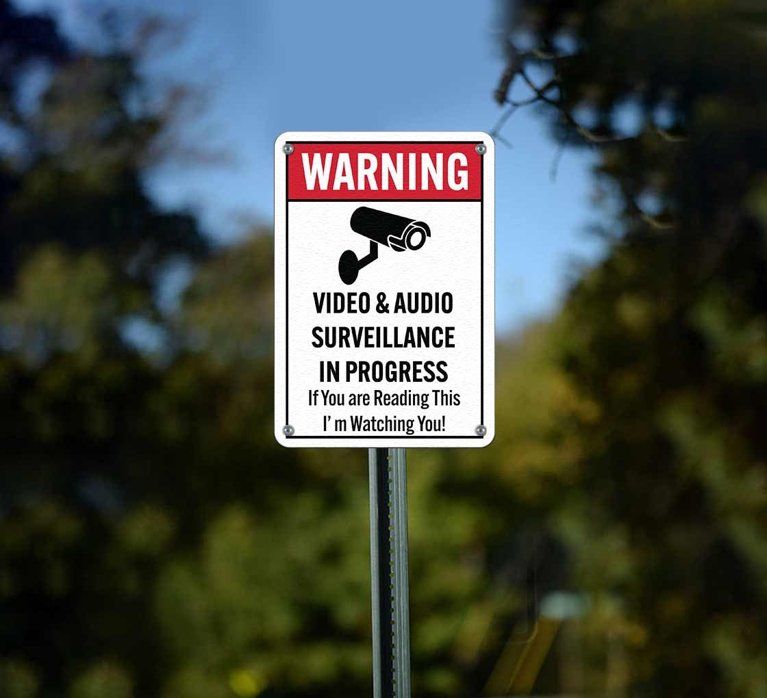 SmartSign Warning - Video & Audio Surveillance in Progress, If You are Reading This I'm Watching You! Sign | 7 x 10 Plastic SmartSign Warning - Video & Audio Surveillance in Progress, If You are Reading This I'm Watching You! Sign | 7 x 10 Plastic