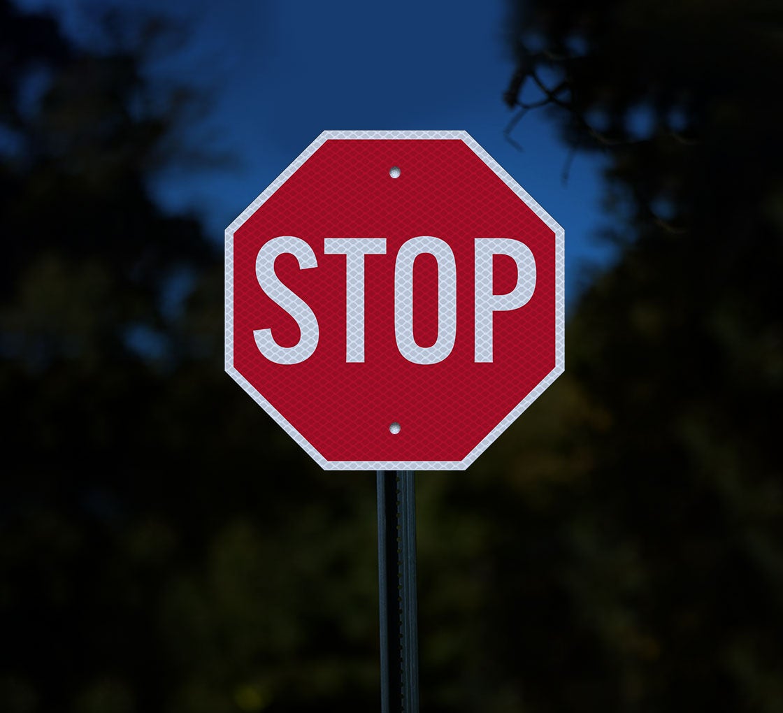 Shop for Mini Stop Aluminum Sign (Diamond Reflective) | Best of Signs