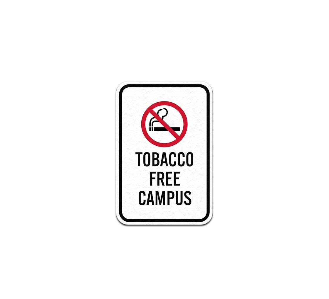tobacco free facility signs 18" x 24" Plastic, This is a Tobacco-Free made sign or label is printed in color on your choice of reflective vinyl sheeting Clay County schools now tobacco
