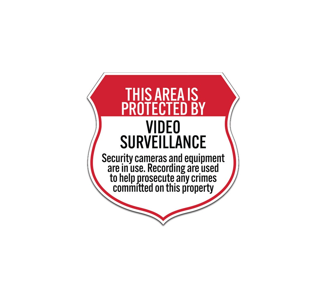 This Area Is Protected By Video Surveillance Aluminum Sign (Non Reflective)