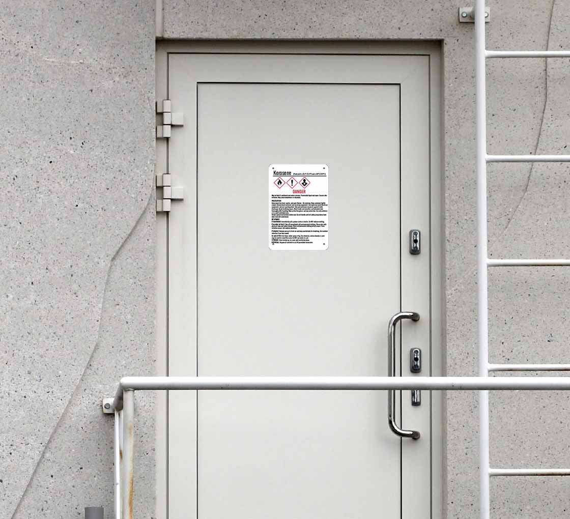 Chemical Danger May Be Fatal Aluminum Sign (Non Reflective)