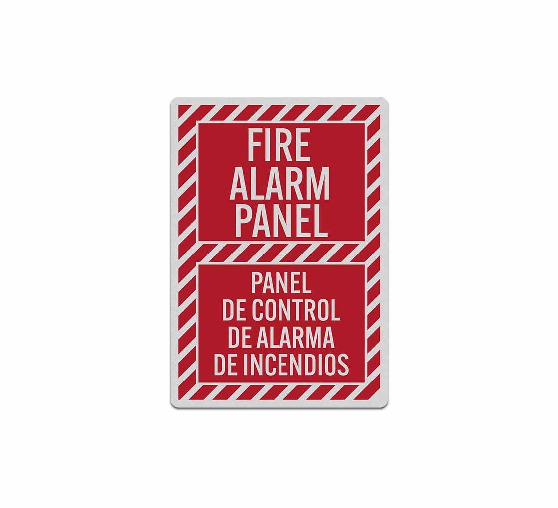 Bilingual Fire Alarm Control Panel Decal (Reflective)