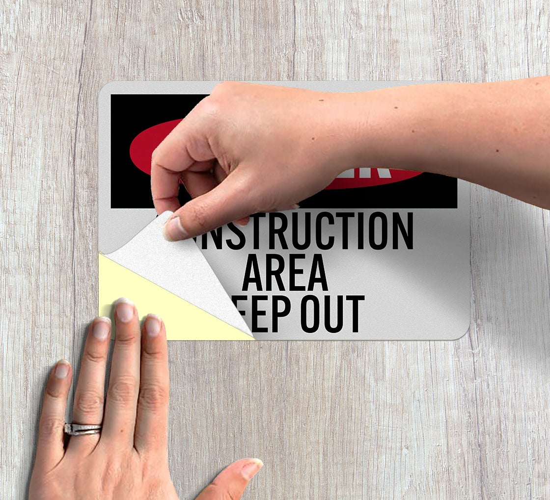 Construction Area Keep Out Decal (Reflective)