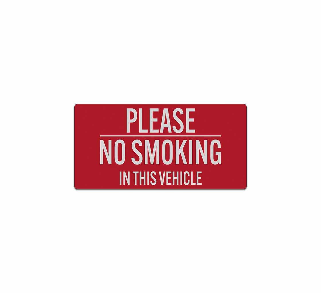 Please No Smoking In This Vehicle Decal (Reflective)