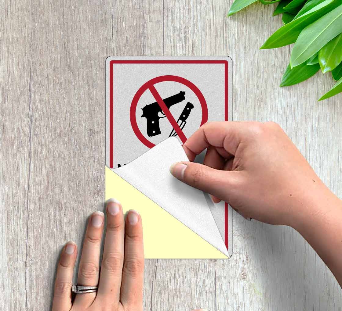 No Concealed Weapons Allowed On This Property Decal (Reflective)