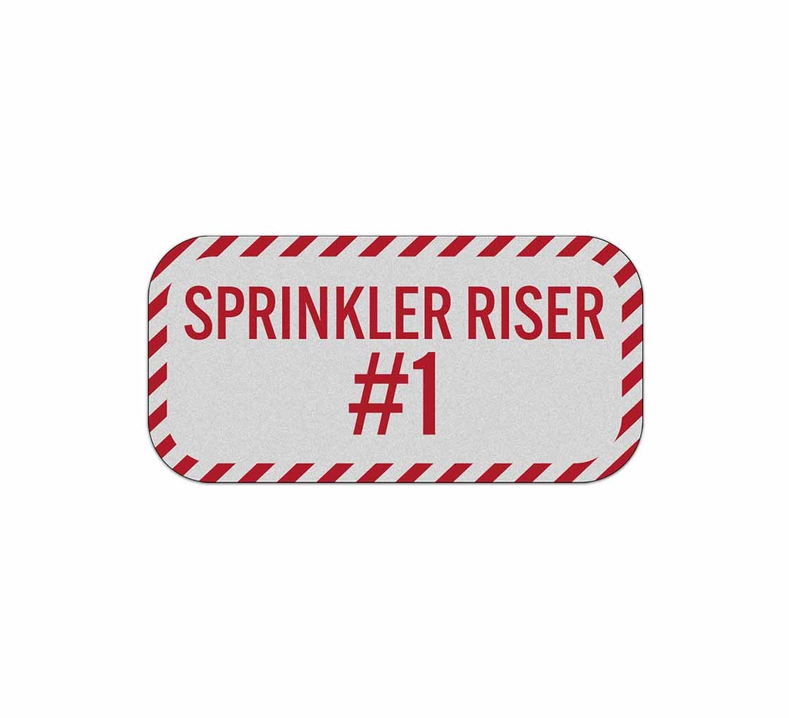 Sprinkler Riser 1 Aluminum Sign (Reflective)