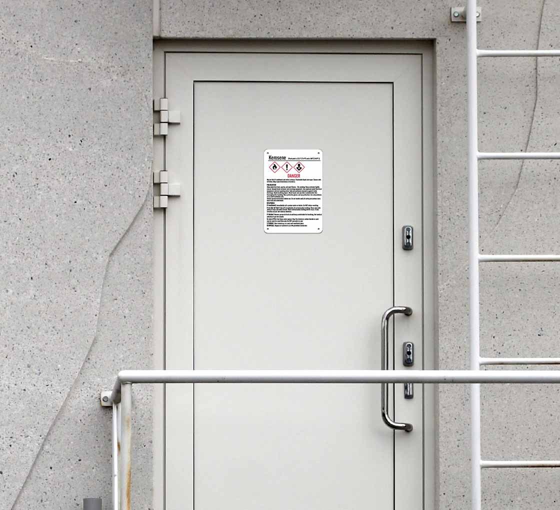 Kerosene Chemical Danger Decal (Non Reflective)