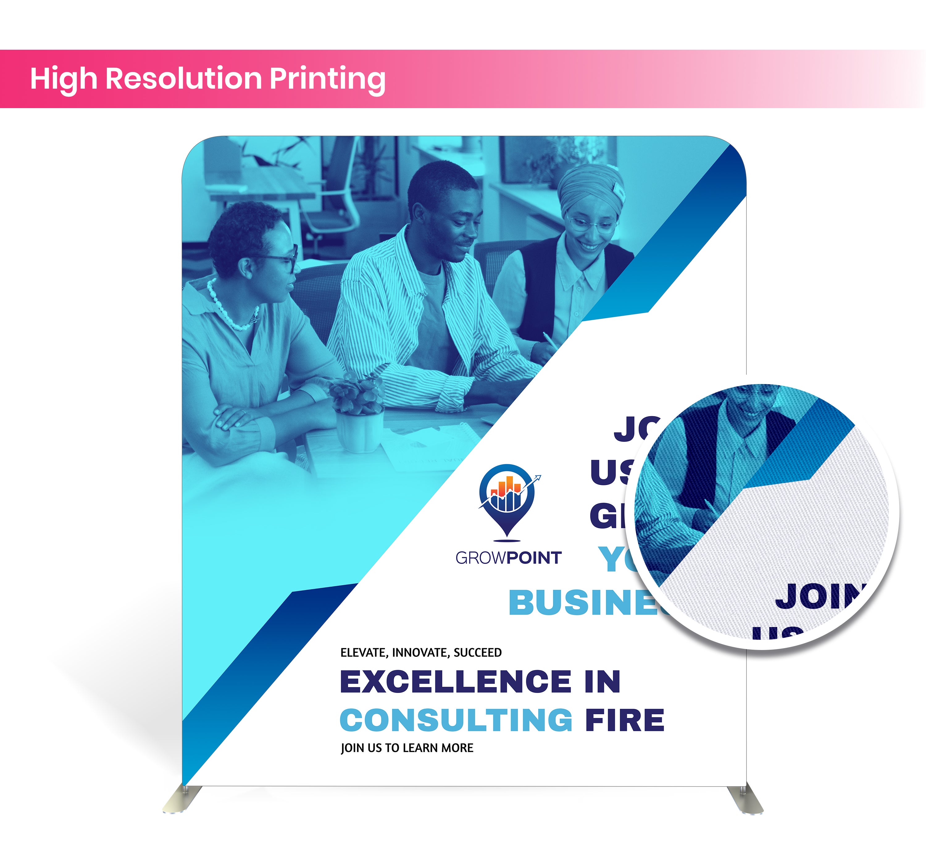 10ft Inline Trade Show Booth – Modular Display with LED Lights, Monitor Mount & Counter