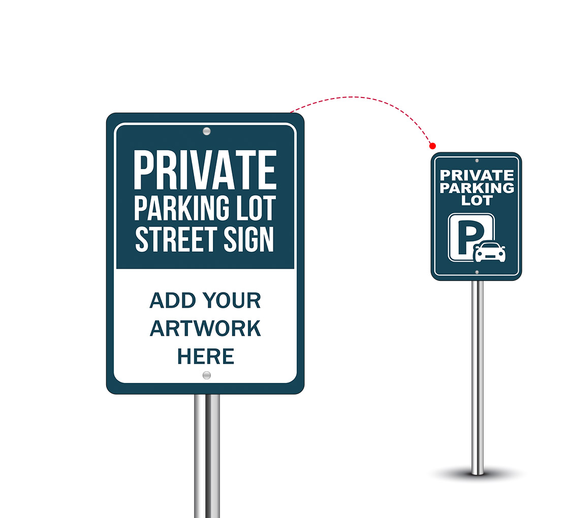 Private Parking Residents Only Aluminium Composite Sign 200mm x 135mm. 