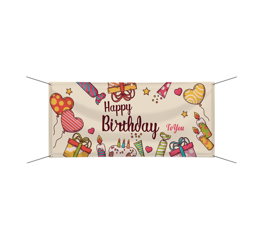 Birthday Banner with Photo Simple Birthday Banner Customizable Personalized/C 