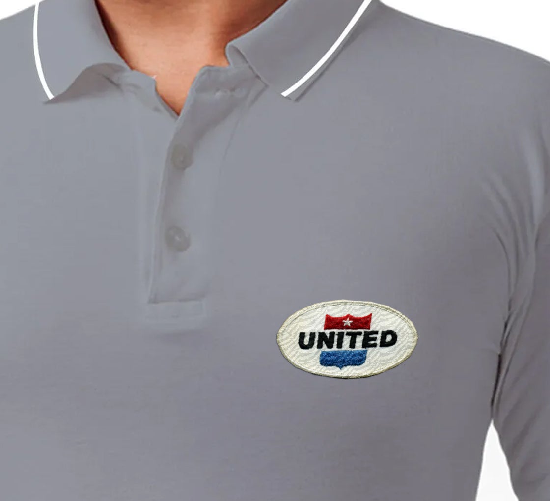 Men's Grey Polo Shirt - Embroidered