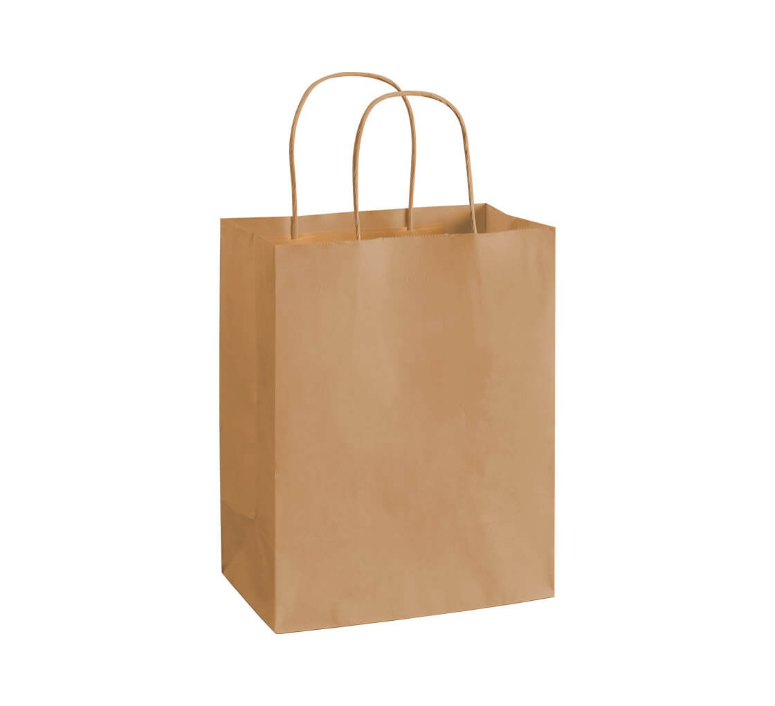 Personalized Kraft Paper Bags - 1 Color Print Option