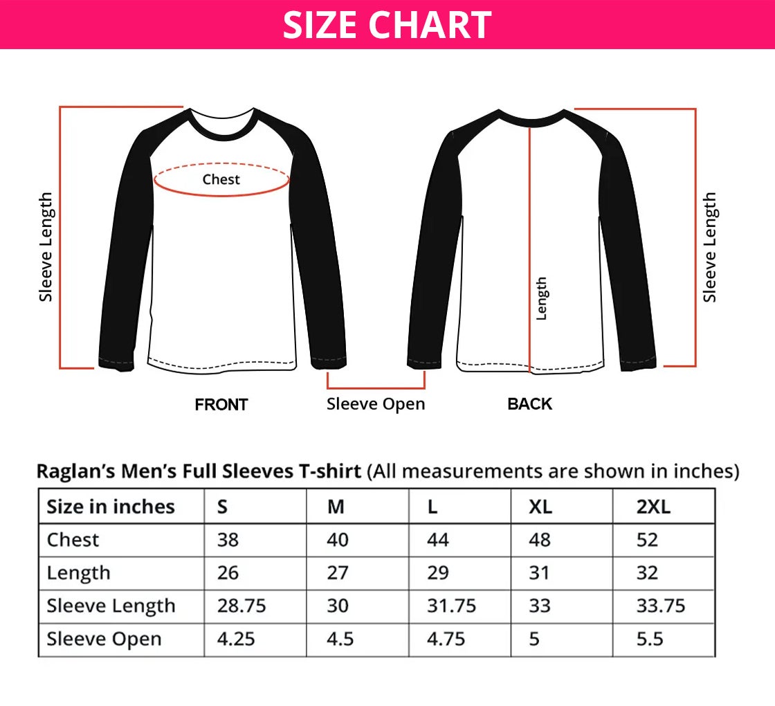Buy Men's Raglan T-Shirt - Long Sleeves & Get 20% Off | Best of Signs