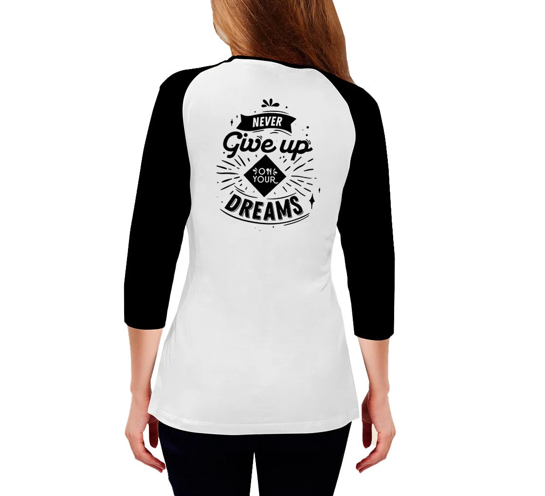 Buy Women's Printed Raglan T-Shirt - 3/4 Sleeves | Bestofsigns