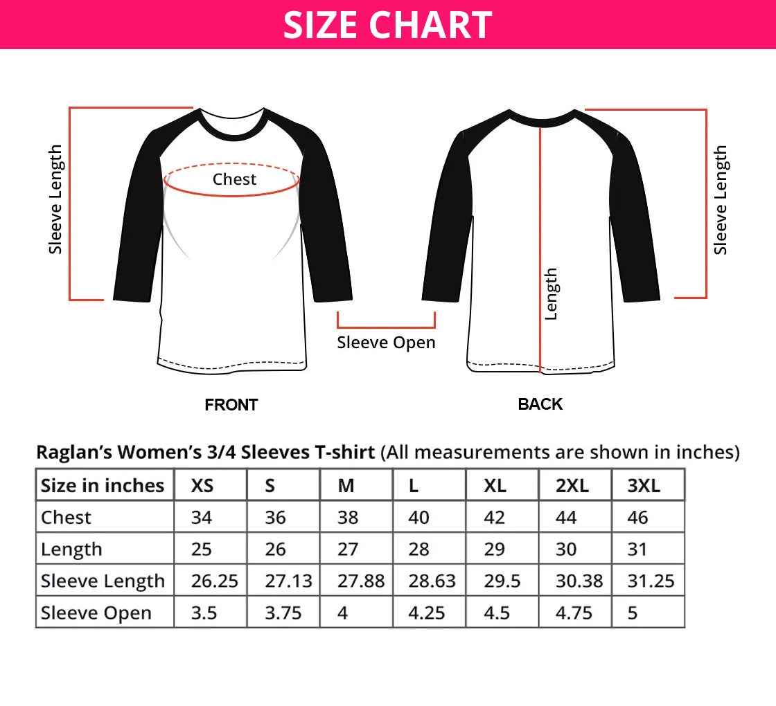 A7 Raglan 3/4 Sleeve Tシャツ XLサイズ Buy Women's Printed Raglan T-Shirt - 3/4 Sleeves | Bestofsigns