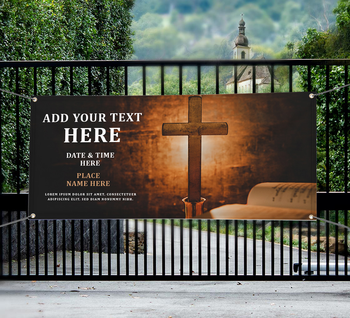 Custom Canvas Poster Hanger - Church Banners