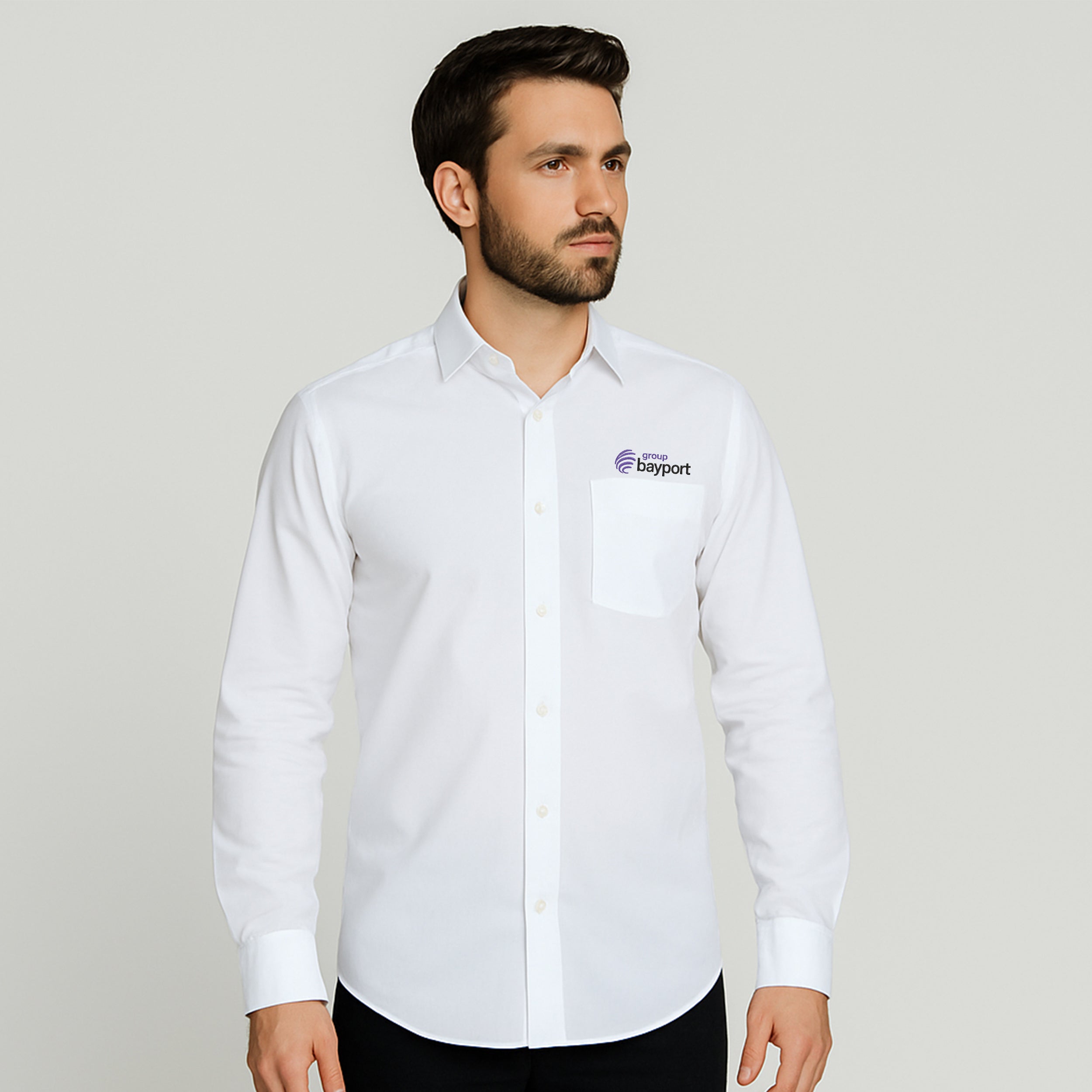 white christmas dresses White Textured Dress Shirt – Anto main image 1