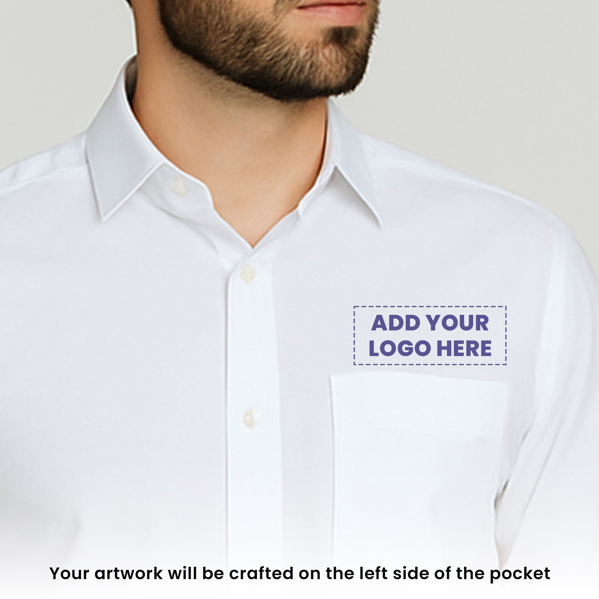 white christmas dresses Non-Iron Cotton Solid Dress Shirt With Contrast Trim - White/black main image 0