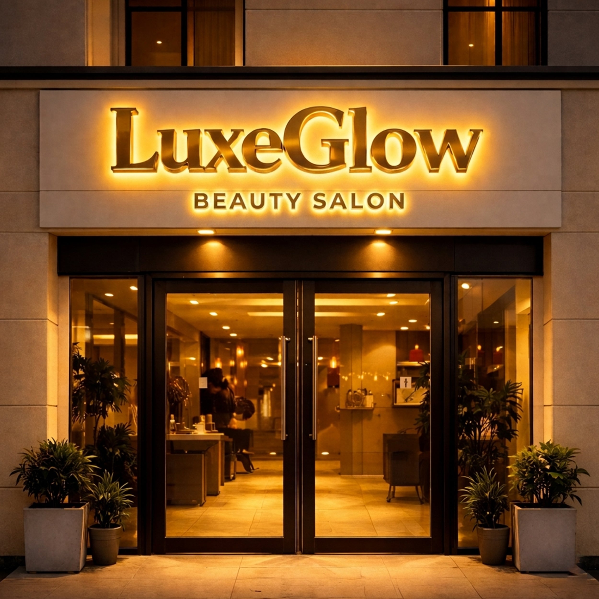 Halo Lit Brass Letters