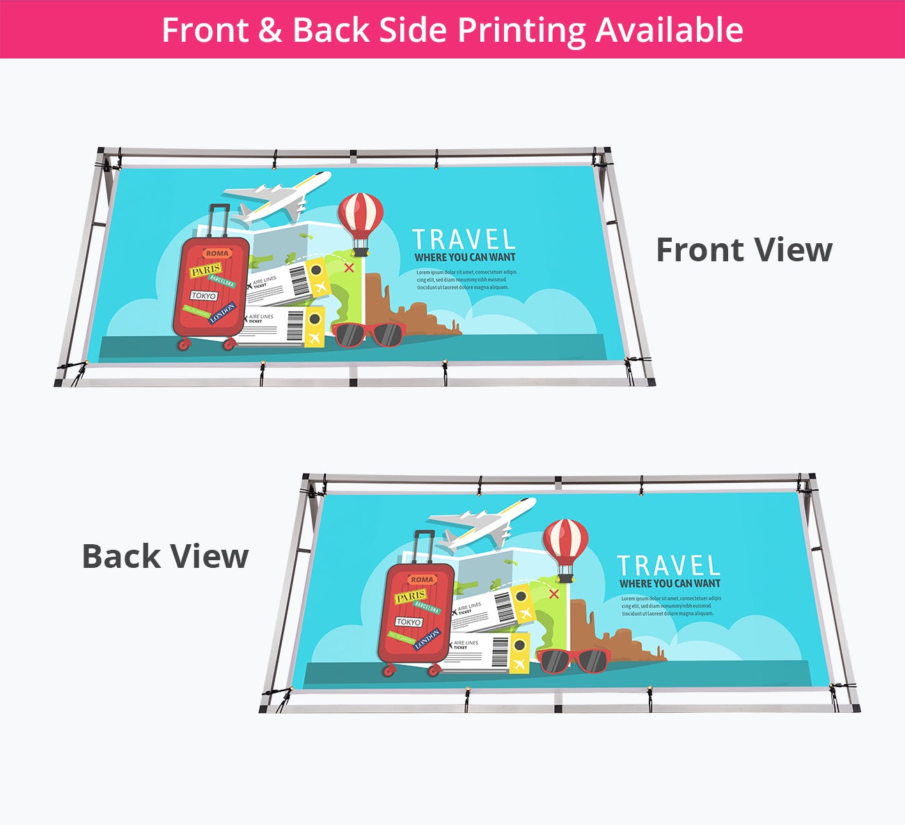 Horizontal A Frame with Banner