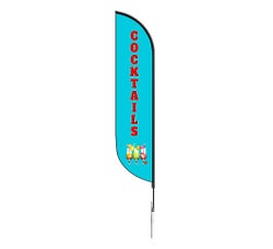 Pre-Printed Cocktails Feather Flag - 1