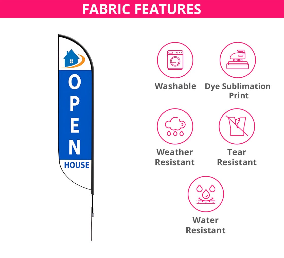 Pre-Printed Open House Feather Flag - 3