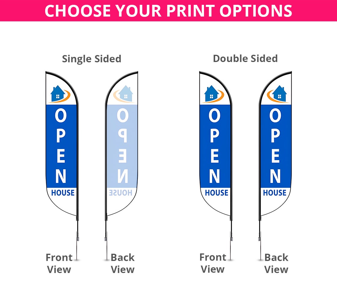 Pre-Printed Open House Feather Flag - 7