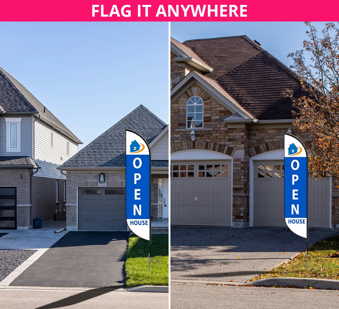 Pre-Printed Open House Feather Flag - 8