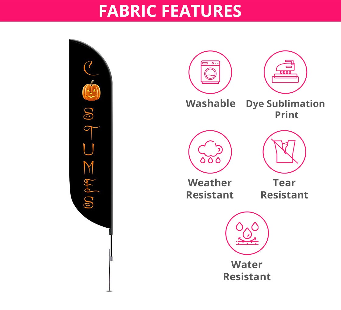 Pre-Printed Costumes Feather Flag - 3