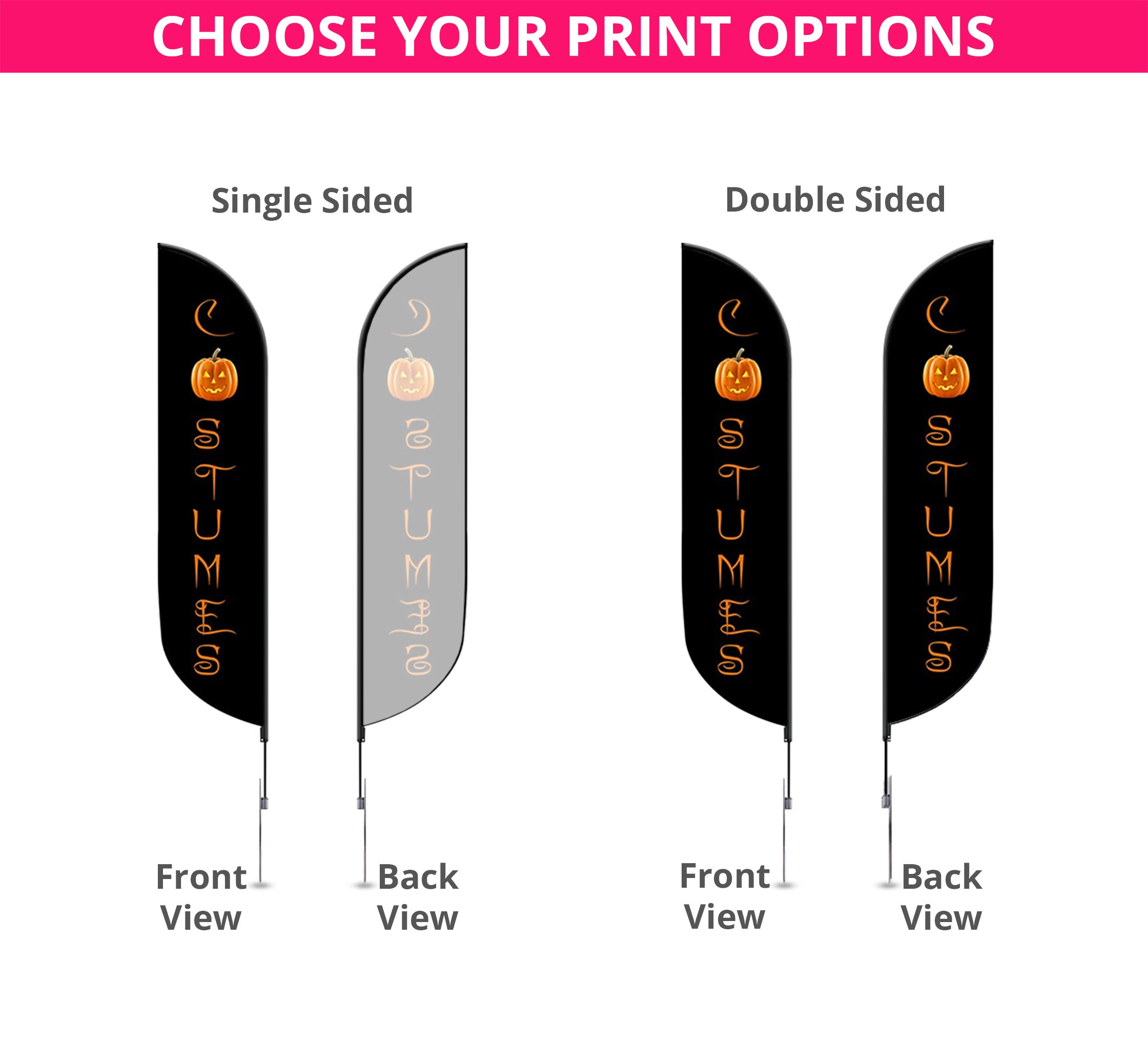 Pre-Printed Costumes Feather Flag - 7