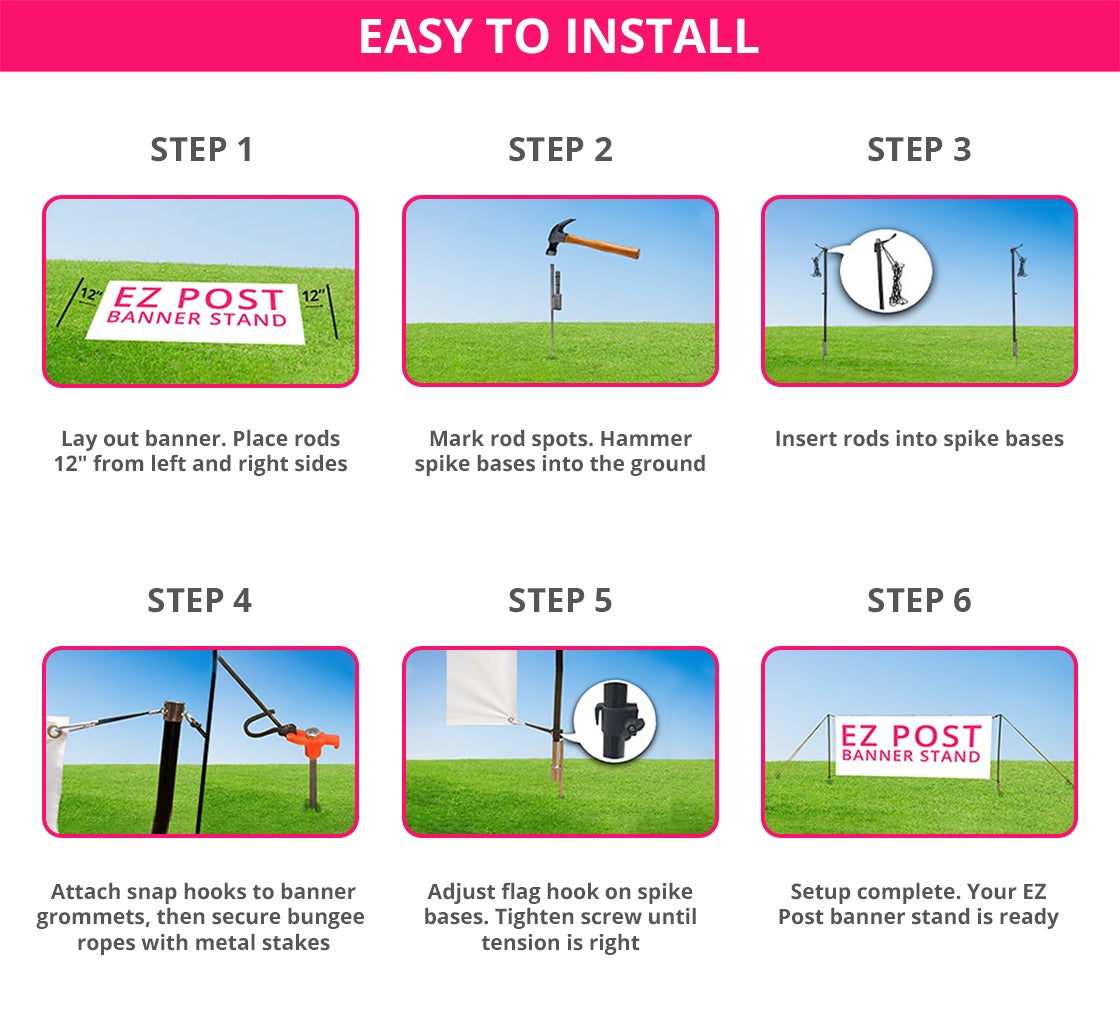 EZ-Post Banner Stands - Static Banner Stands, Banners for Promotions