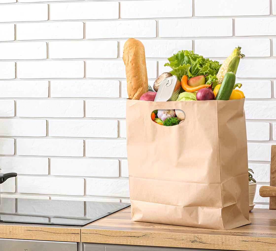 Die-Cut Handle Bags - Brown