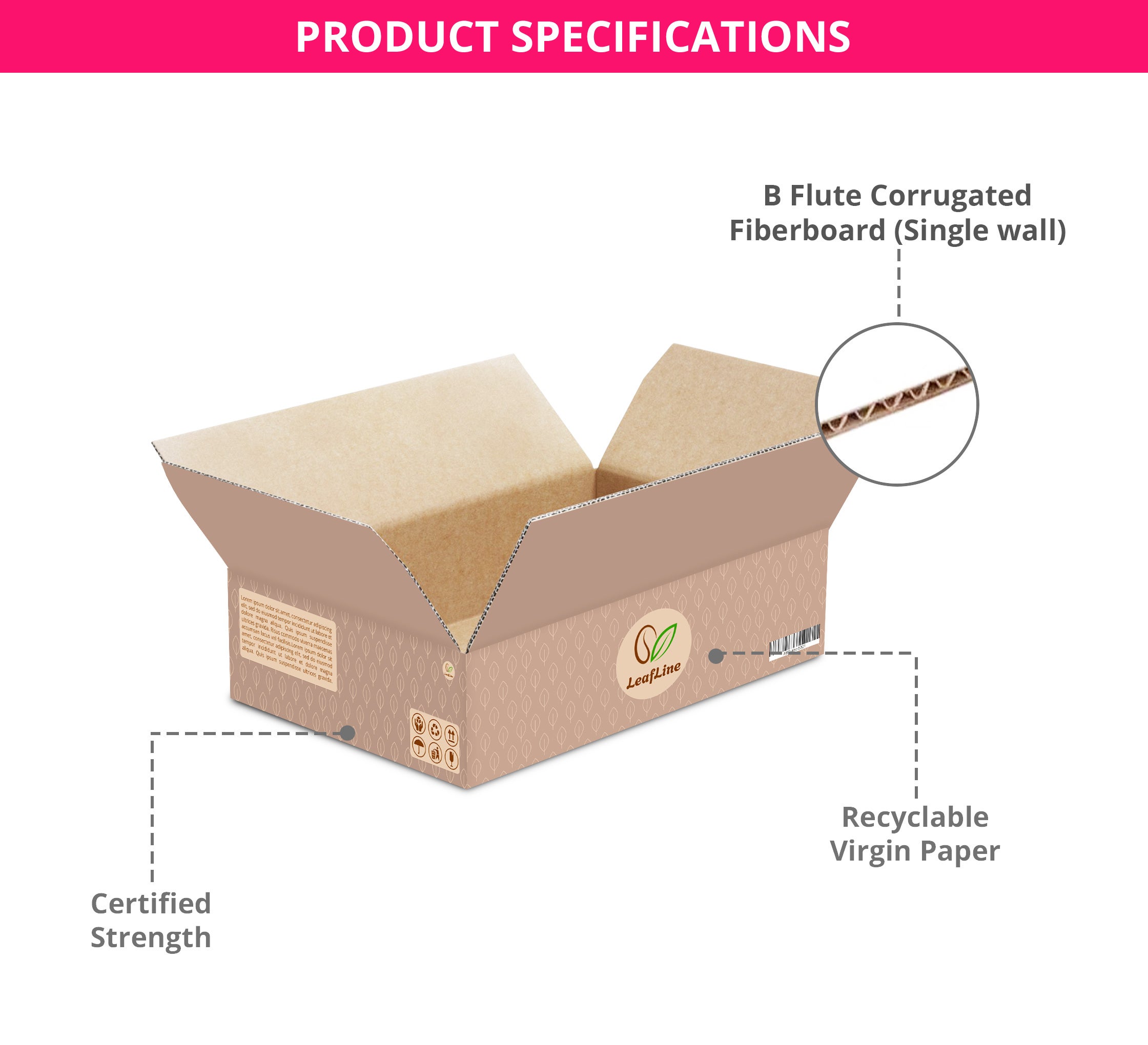 Flat Boxes - White (Printed)