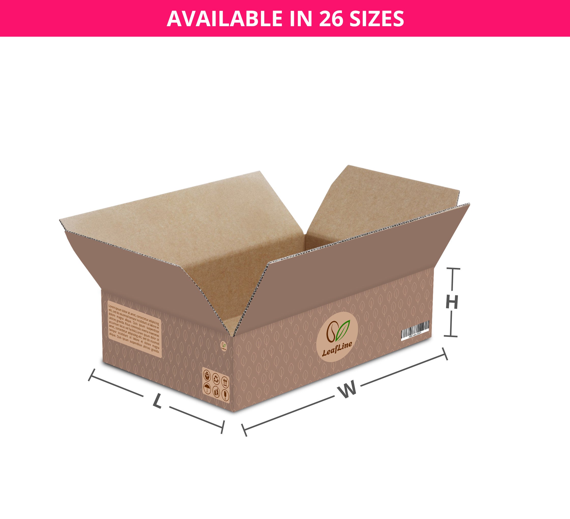 Flat Boxes - White (Printed)