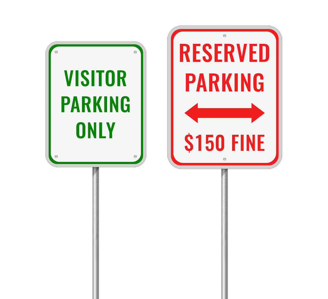 Office Visitor Parking Only Print Black Yellow Notice Poster Business School Car Lot Outdoor Sign Large Alum 12x18 