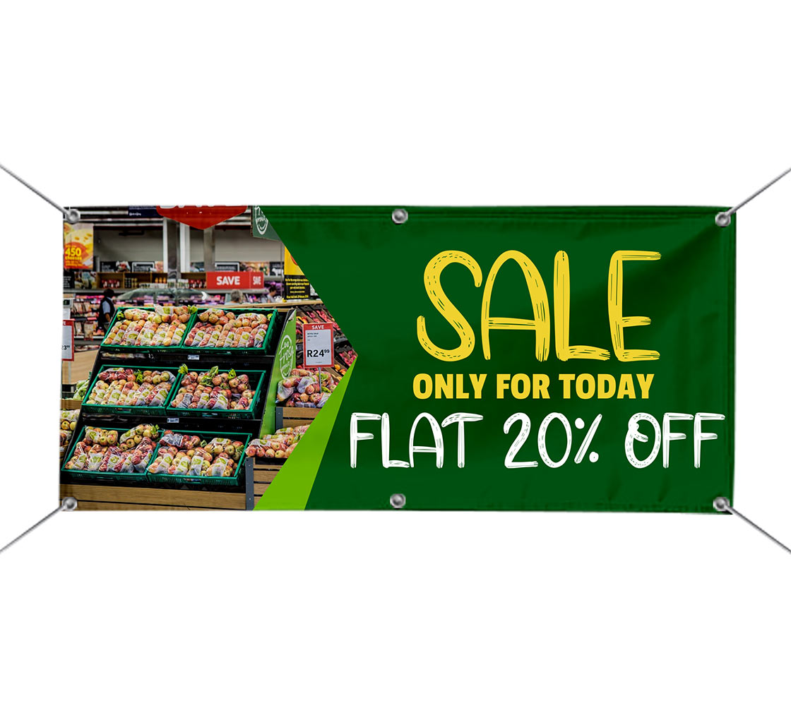 Sale Now On Tag Retail V2 PVC Banner With Eyelets Available in 4 Sizes 