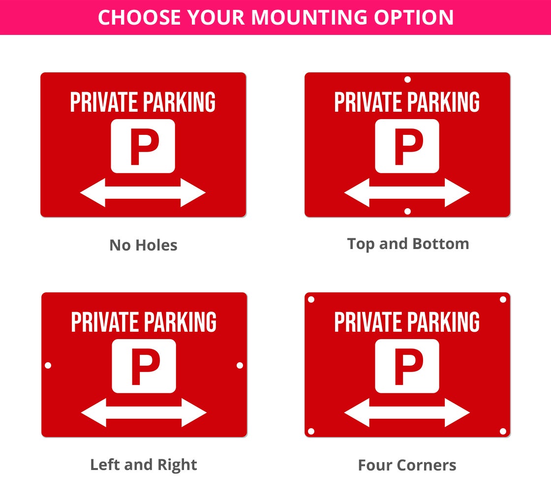 Custom Private Parking Sign, Outdoor Reflective Aluminum