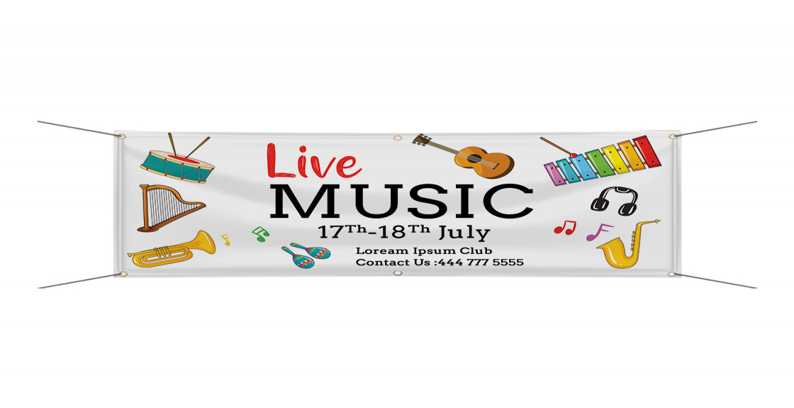 LIVE MUSIC Banner Sign NEW Larger Size Best Quality for the $$$