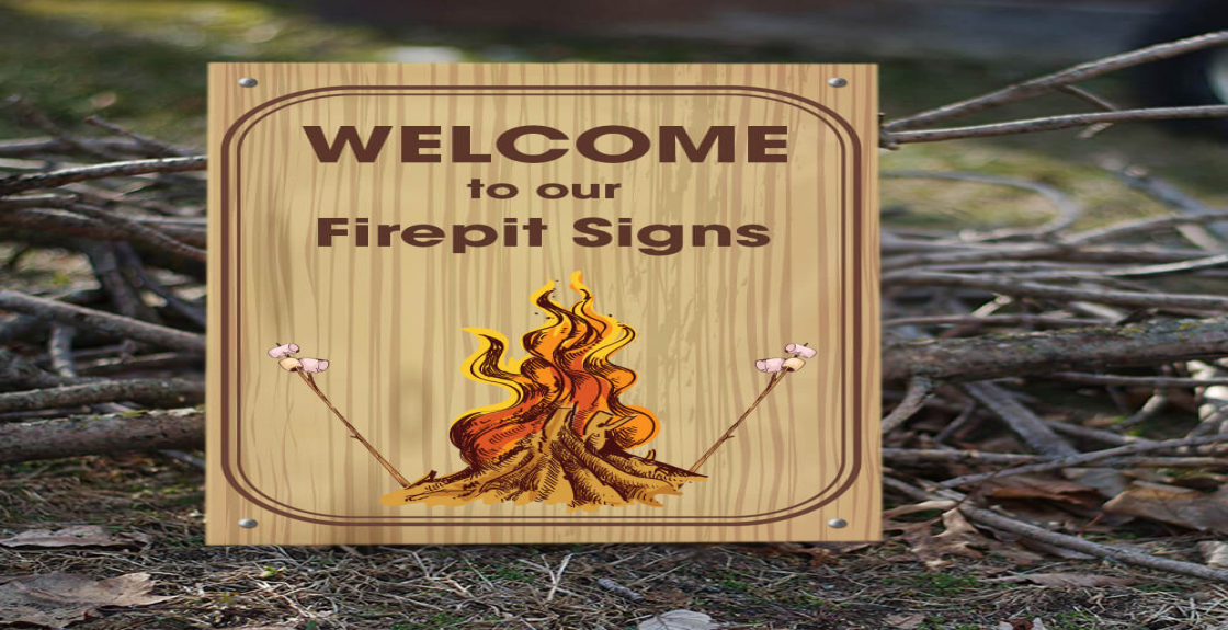 Custom Firepit Signs And Signage, Personalized Fire Pit Signs