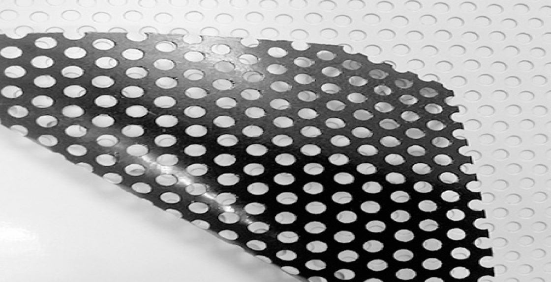 96x48 Basic Black Perforated Window Decal Open During Construction CGSignLab 