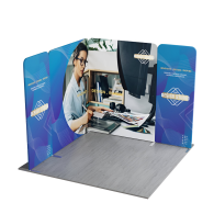 10ft Magnetic Modular Fabric Display - L Shape