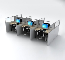 SEG Office Desk Partitions - 6 Desk
