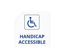 Handicap Clear Window Decals