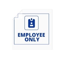 Employee Only Clear Window Decals