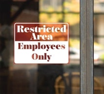 Employee Only Clear Surface Decals